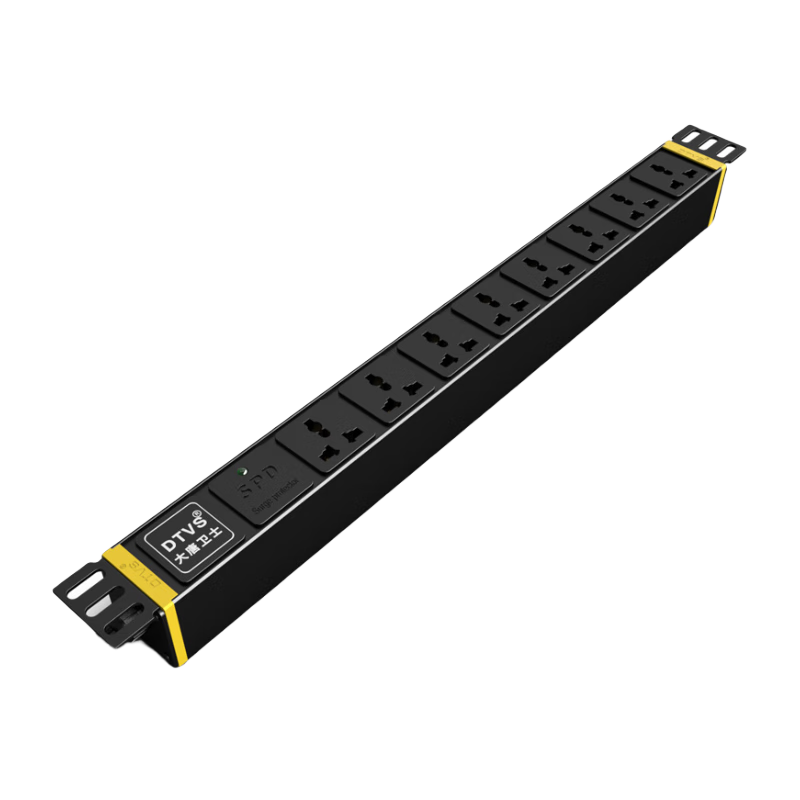 Datangweishi PDU Cabinet Socket, Hot-Swappable Surge-Protected, Aluminum Alloy Shell, 8 Outlets 10A 2500W, 3.1-5 Meters, DT7182, Five-Year Warranty
