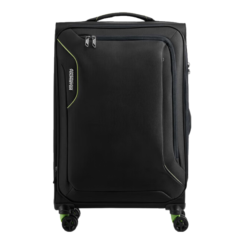 AMERICAN TOURISTER Luggage, 31-Inch Trolley Suitcase, Expandable Soft Case, Large Capacity Business Suitcase with Password Lock, DB7 Black