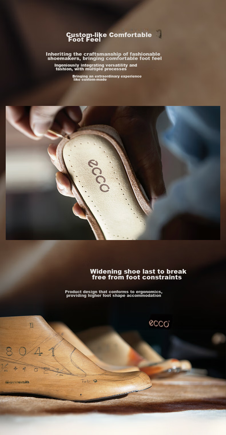 ECCO Business Leather Shoes for Men, Simple Slip-On Loafers, Urban London Series 525624, Black, Size 39 2