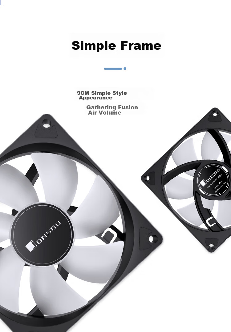 JONSBO SL-925W Iridescent White Edition, 9CM Case Fan (5V ARGB Motherboard Synchronized Lighting Effects/4PIN PWM Intelligent Temperature Control Interface) 6