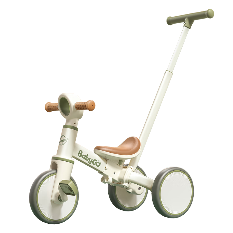 BG-BABYGO Children's Tricycle, Multifunctional Pedal Bike, Bicycle for Ages 1-5, Baby Balance Bike, Infant Pushchair, Mountain Gree