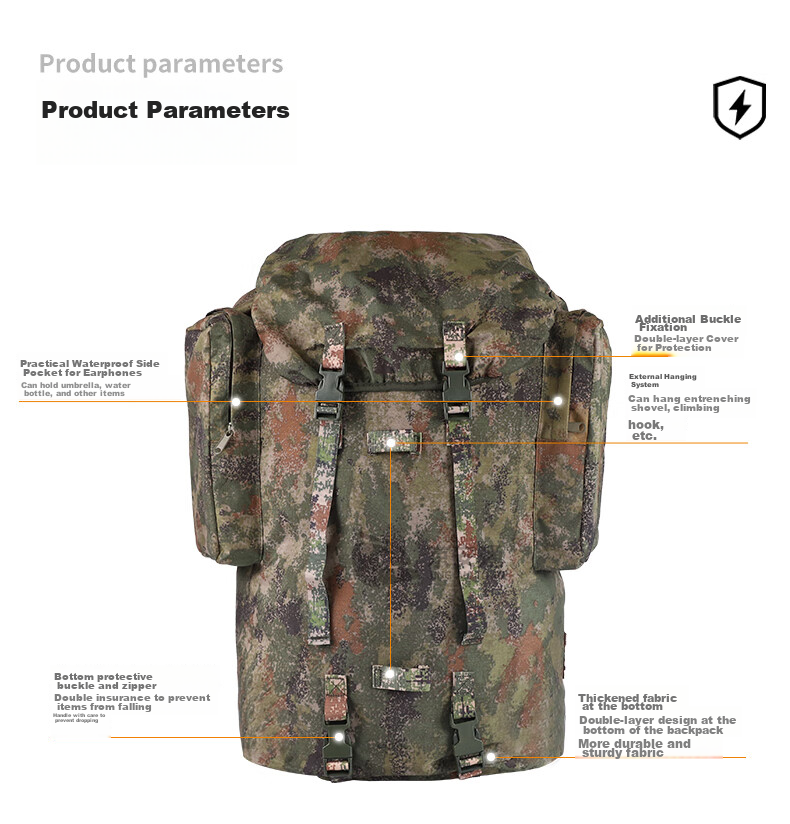 Jingantong 01b Backpack, Camouflage Rucksack, 75L Large Capacity, Cold Region Large Backpack, Jungle Starry Sky 5