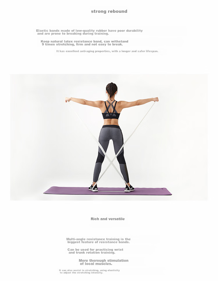 Keep Fitness Resistance Band, Yoga Latex Elastic Band for Shoulder Opening And Back Toning, Stretch Assistance Band - Gray 25 Lbs 4