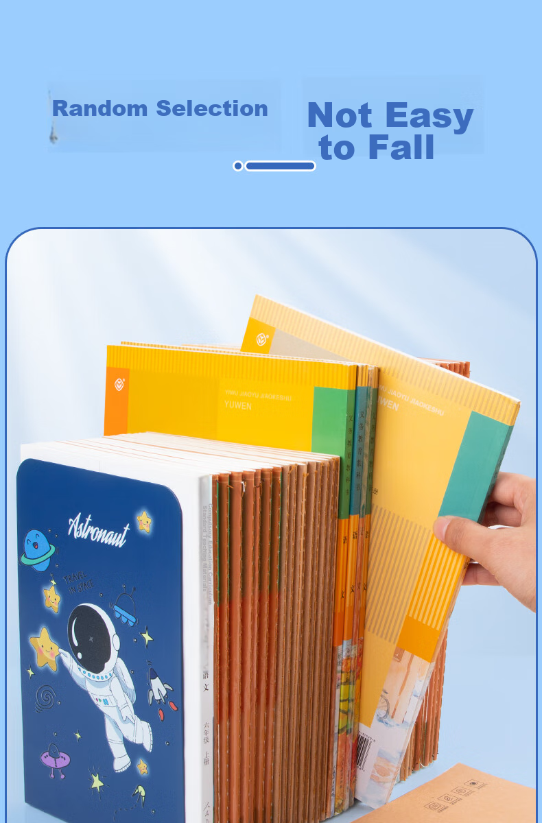 Shaonianban Bookshelf, Metal Storage Rack for Primary And Secondary School Students, Vertical Metal Bookcase, Back-To Gift, Office Stationery, Desk Divider, Book Holder, L-Shaped Space Adventure 11
