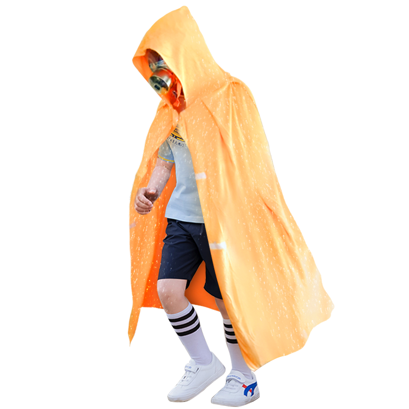 Huoyanzhanshi Fire Escape Cloak with Gas Mask, Fireproof Thermal Blanket, Family Emergency Escape Children's Versio