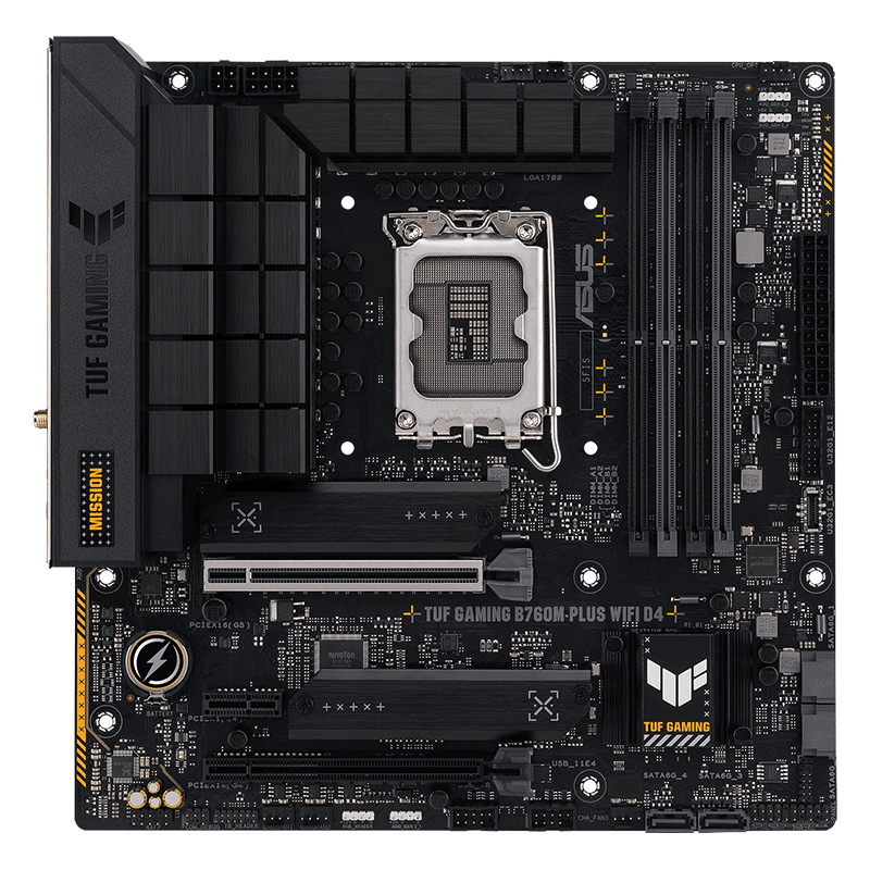ASUS TUF GAMING B760M-PLUS WIFI D4 Motherboard for CPU 14600KF/14700KF (Intel B760/LGA 1700)