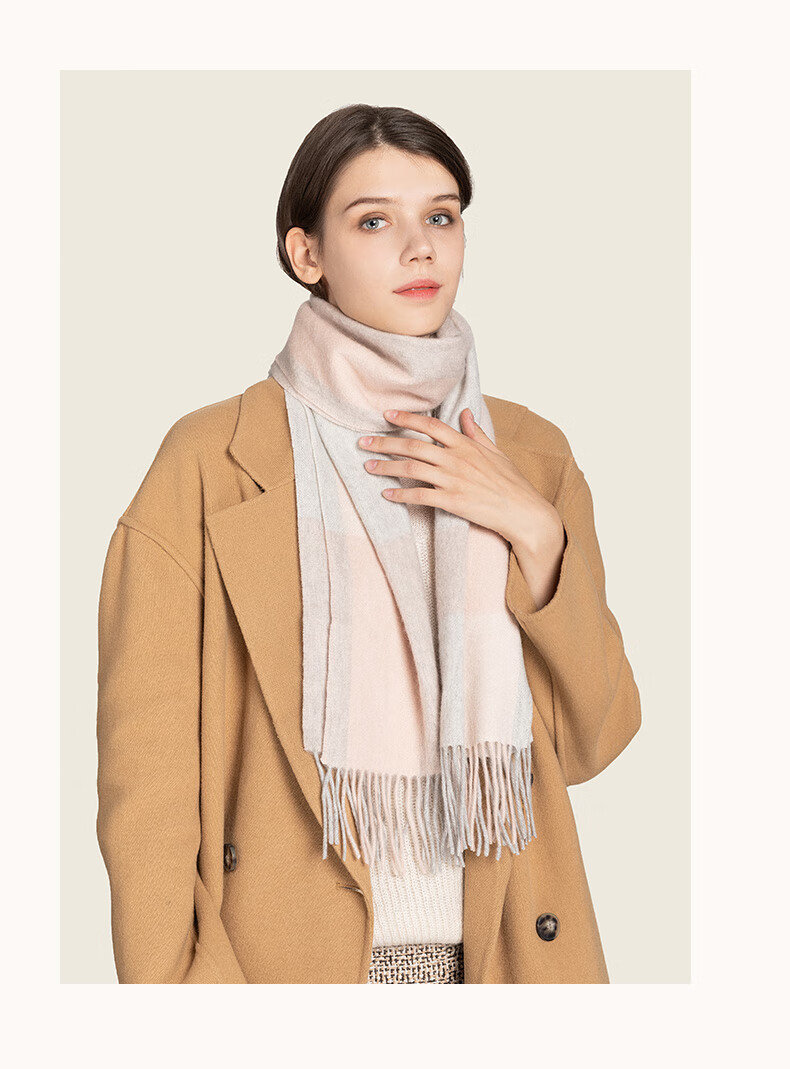 Siggi [Gift Box] Pure Cashmere Scarf for Women, Autumn And Winter British Plaid Shawl, Warm Neck Wrap, Mid-Autumn Festival And New Year Gift 2