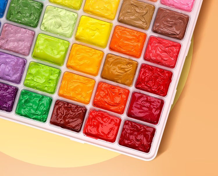 蒙玛特montmarte42色80ml果冻水粉颜料美术生水粉画颜料联考集训颜料