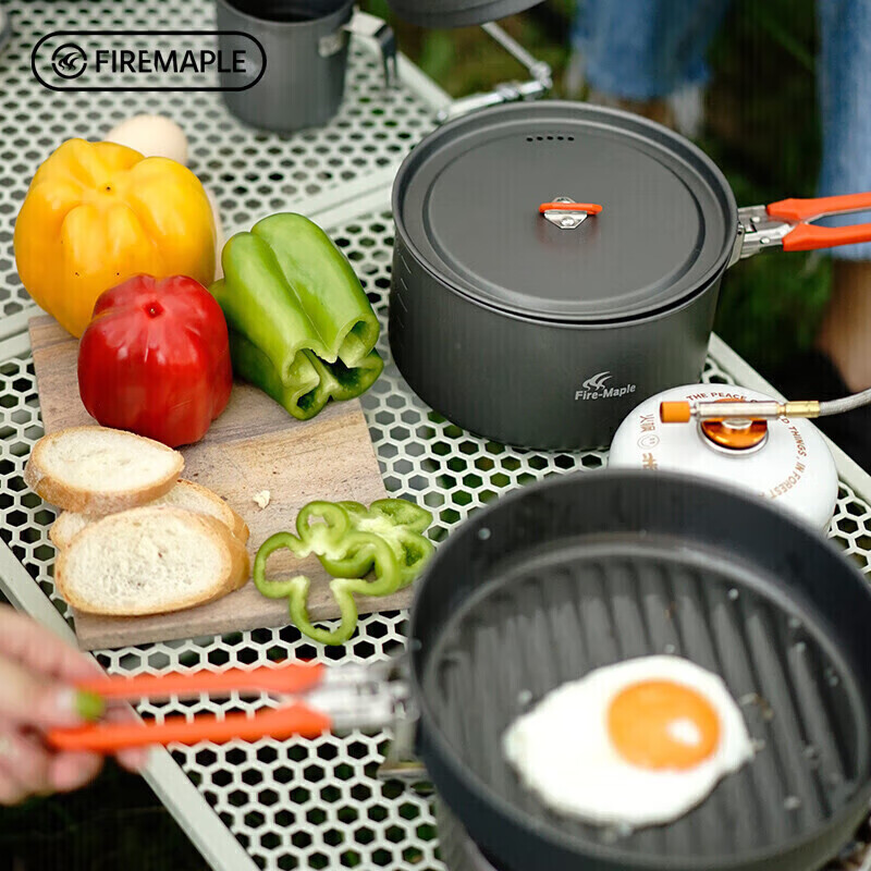 FIRE-MAPLE Camping Cookware Set, Suitable for 2-3 People, Outdoor Camping Equipment, Cooking Utensils, Kettle for Outdoor Use