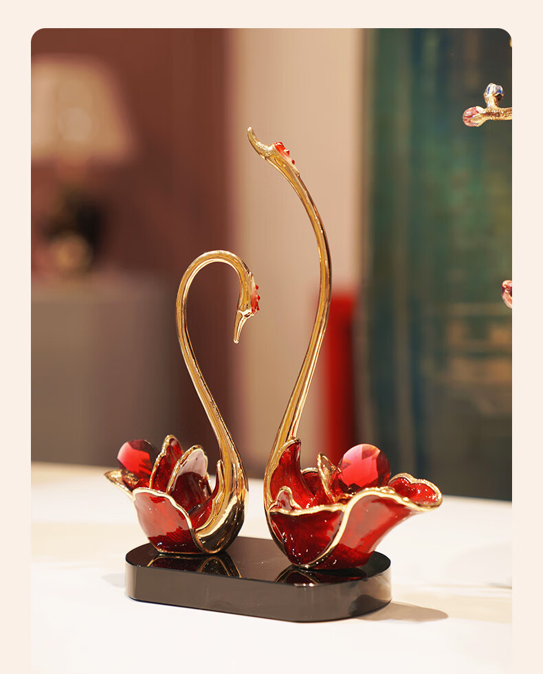 Nuoshiman Swan Ornament, Elegant Wedding Gift for Newlyweds, Valentine's Day And 520 Gift for Girlfriend, Living Room And Wine Cabinet Decoratio 11