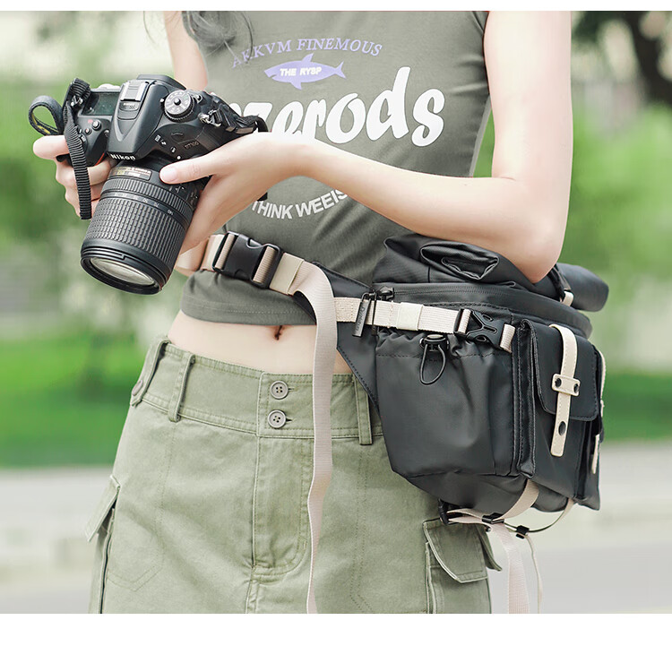 CWATCUN Shoulder Camera Bag Crossbody Photography Bag for Commuting, Fashionable Waterproof Backpack with Two Lenses for Men And Wome 16