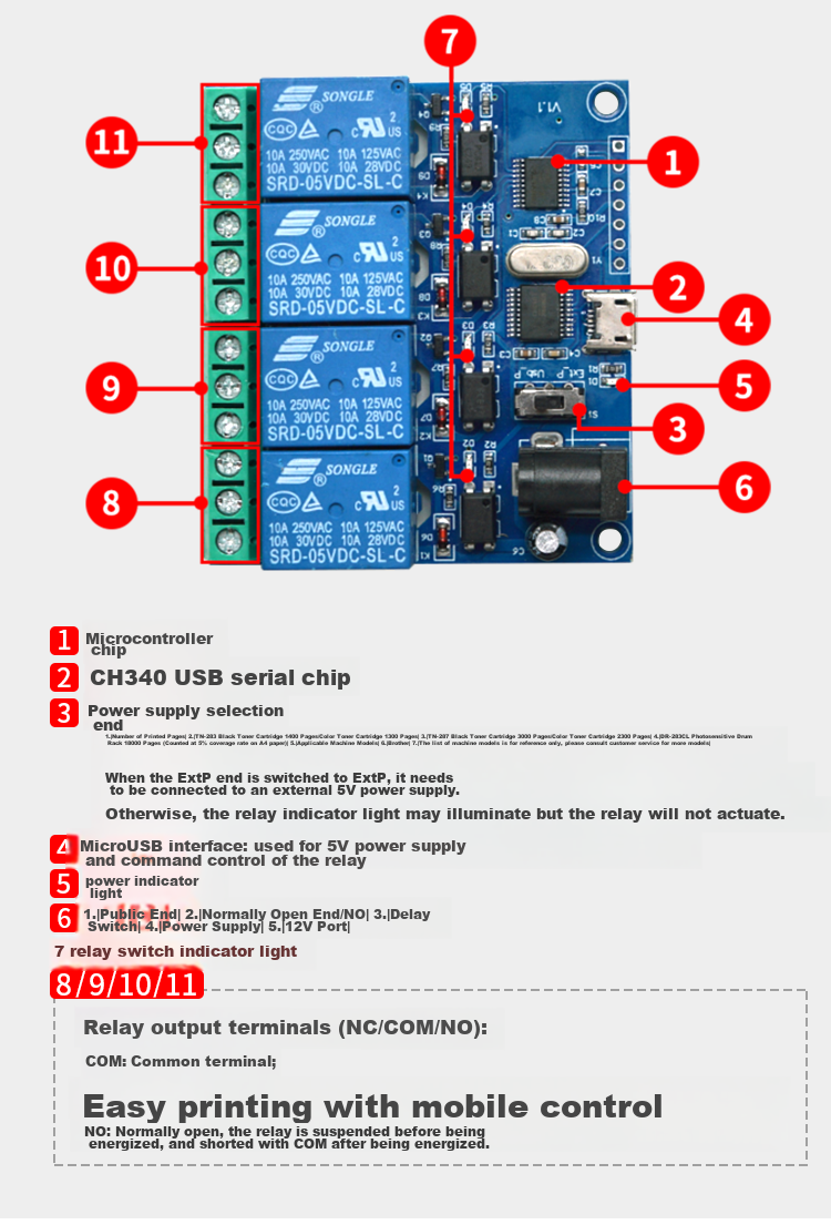 Diushitou 2-Channel USB Relay, Industrial Grade, Optical Coupling Protection, Supports TTL Serial Control, Includes Data Cable And Dupont Wire, Convenient for Testing And Control, DSTUR-T20 6