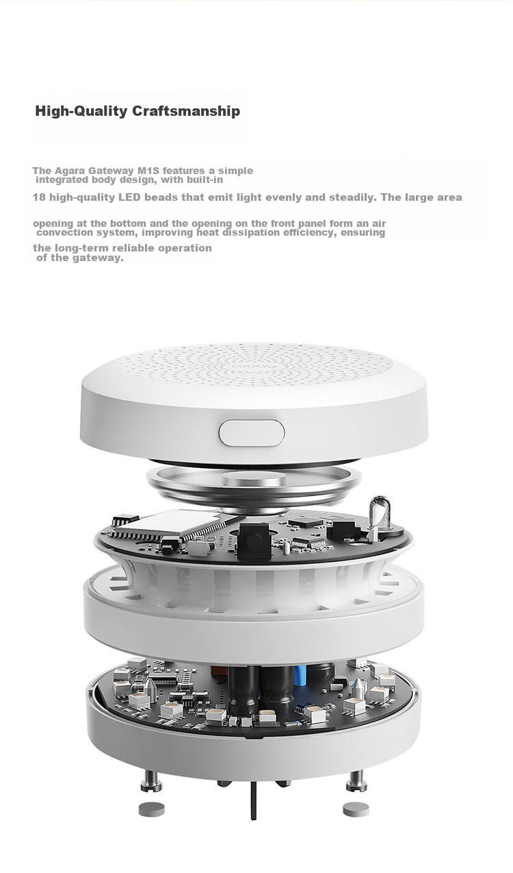 Aqara Smart Home Gateway M1S with Remote Control, Sound And Light Alarm, Compatible with Mi Home APP/iOS HomeKit 17
