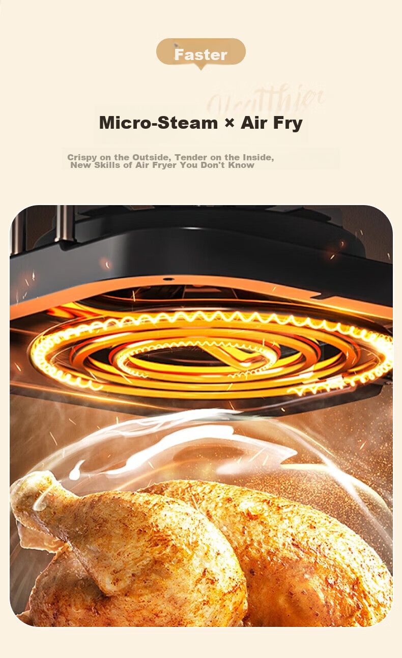 Westinghouse Air Fryer Oven Combo, No Flipping Required, Visual Air Fryer, Multifunctional Home Use, 12L Large Capacity Air Fryer, WKX12A21 14