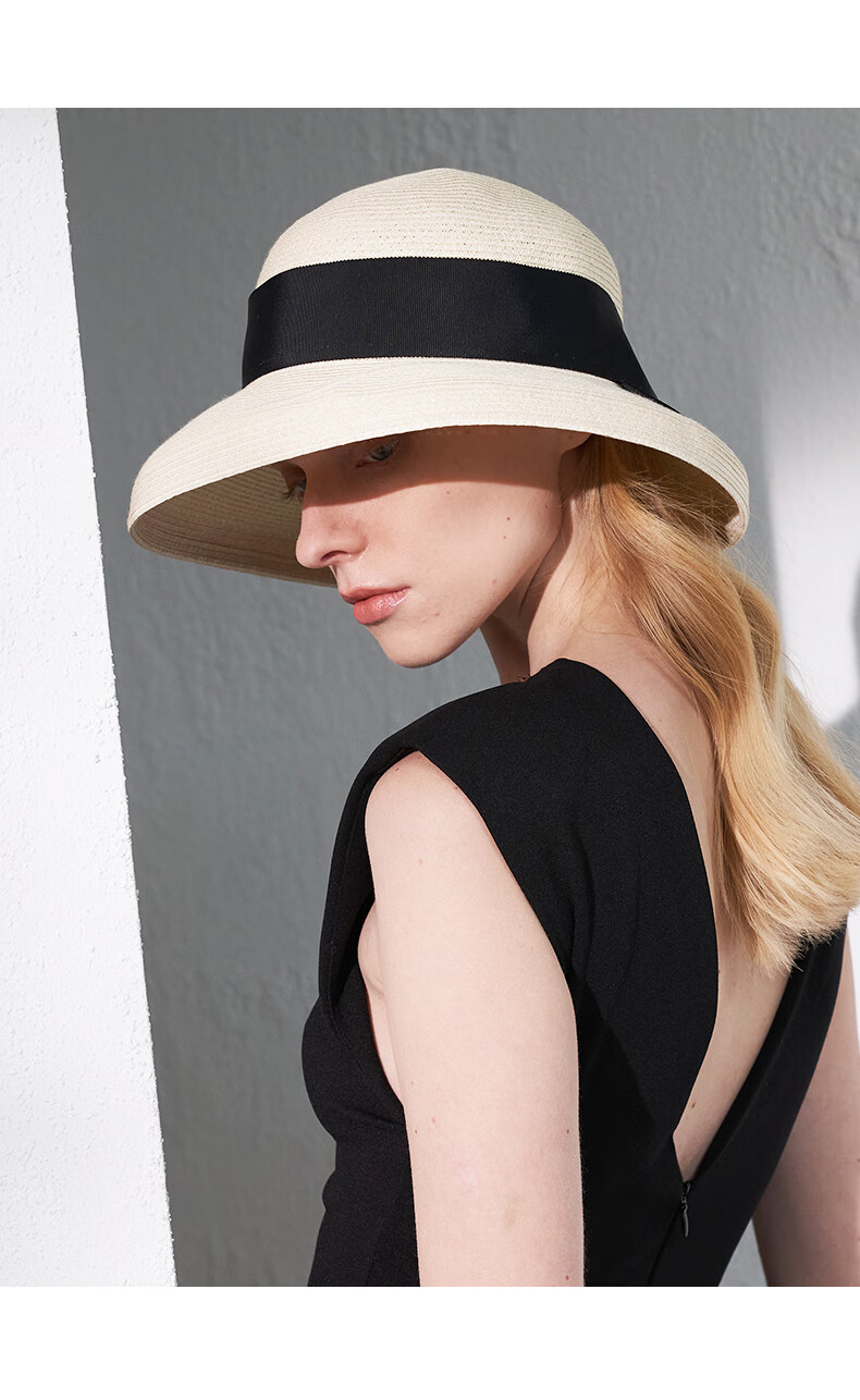 MARJA KURKI Sun Hat for Women, Versatile Portable Woven Sun Protection Hat, Fisherman Hat with Adjustable Brim, Roman Holiday Style, Beige 7