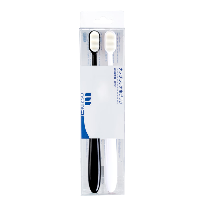 Moemi Japanese Couple's Two Soft Bristle Toothbrushes, Adult Japanese Toothbrushes for Couples, Home Use Toothbrushes for Sensitive Gums, Domestic Product