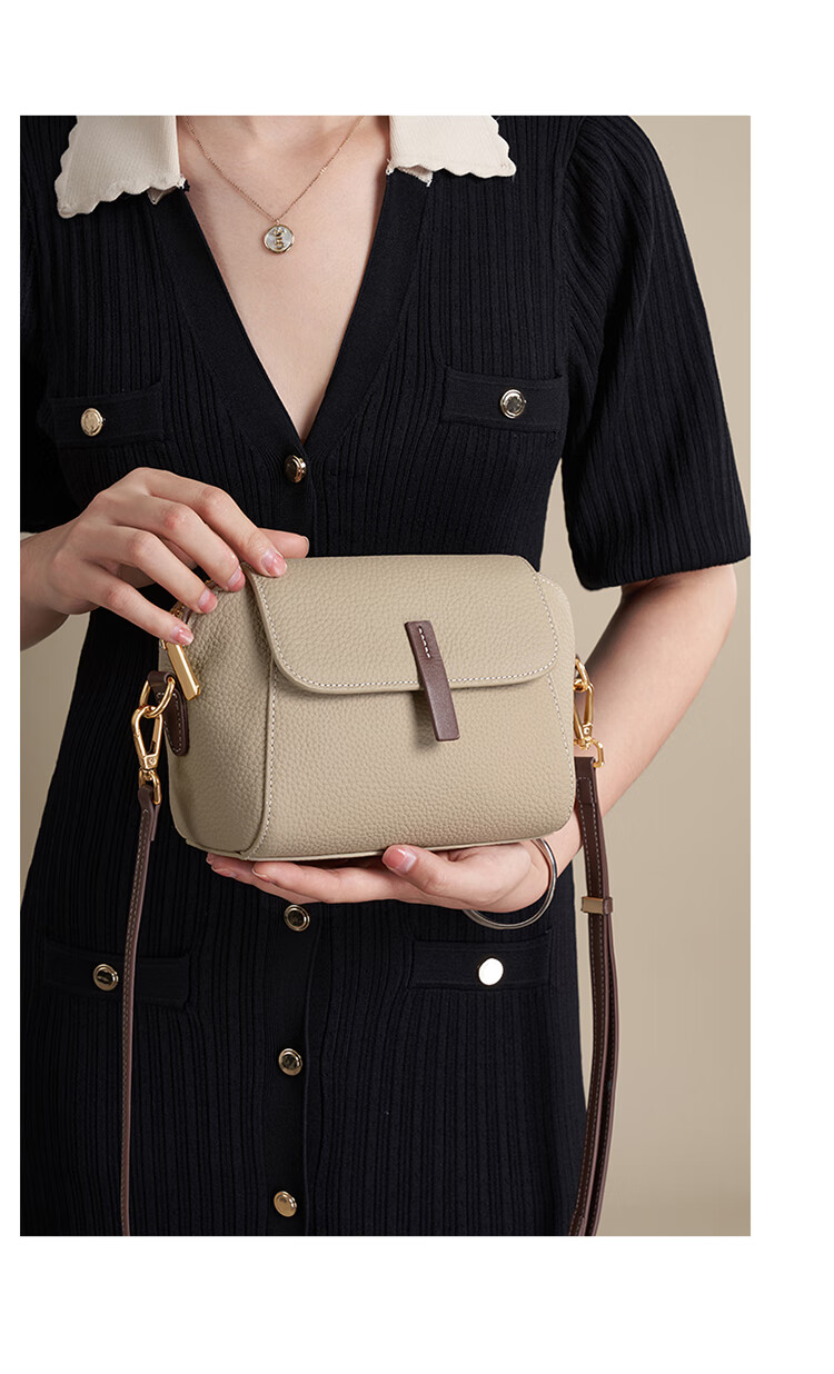 Aokang Women's Handbag, 2026 New Trendy Cowhide Small Square Bag, Light Luxury Crossbody Shoulder Bag, Birthday 520 Gift for Girlfriend Or Wife 12