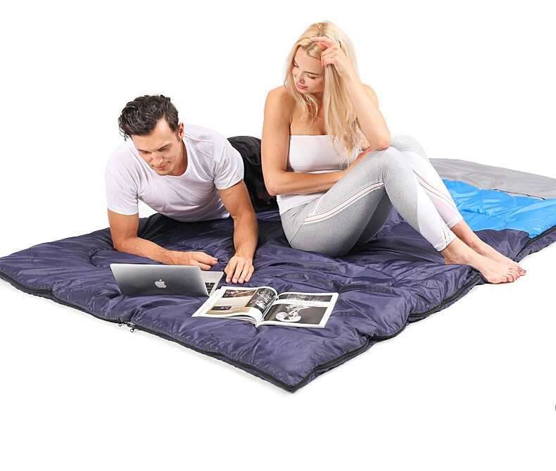 TAN XIAN ZHE Outdoor Two-Person Sleeping Bag, Adult Sleeping Bag for Spring, Autumn And Winter, Warm Sleeping Bag, Couple's Sleeping Bag, Detachable 10