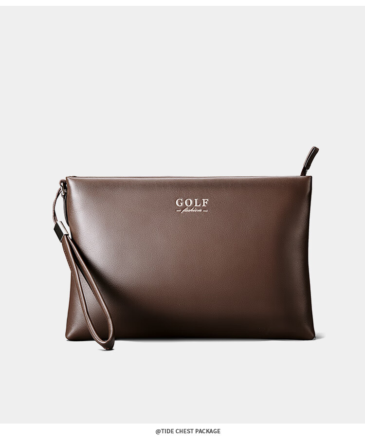 GOLF Men's Clutch, Top-Grain Leather Handbag, Large Capacity with Multiple Card Slots, Envelope-Style Clutch, Valentine's Day Gift for Boyfriend 19
