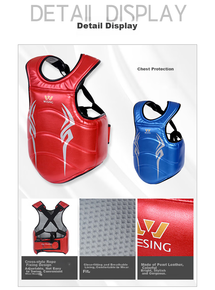 Jiurishan Children's Combat Protective Gear Set, Sanda Boxing Training Equipment, Youth Gloves And Helmet, 6-Piece Set, Red, XS 5