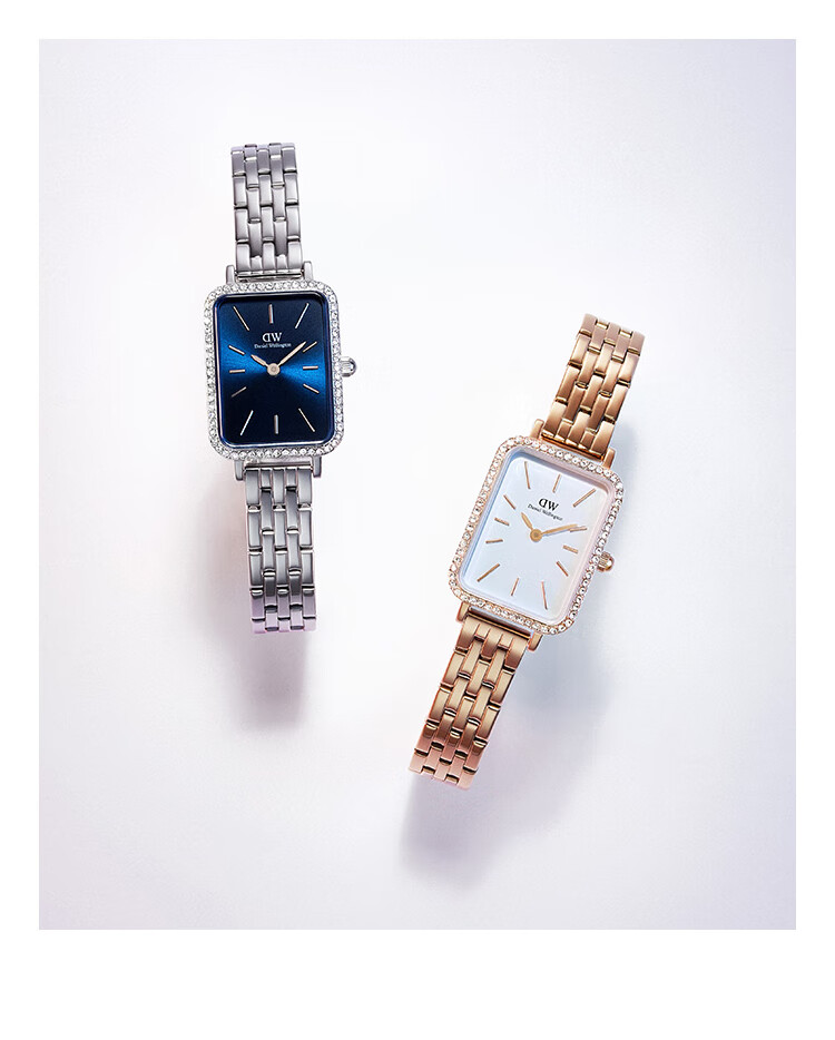 DanielWellington [Xu Yan's Choice] DW Women's Watch, Star Ring Small Square Watch with Steel Strap, Birthday Gift for Girlfriend, DW670 4
