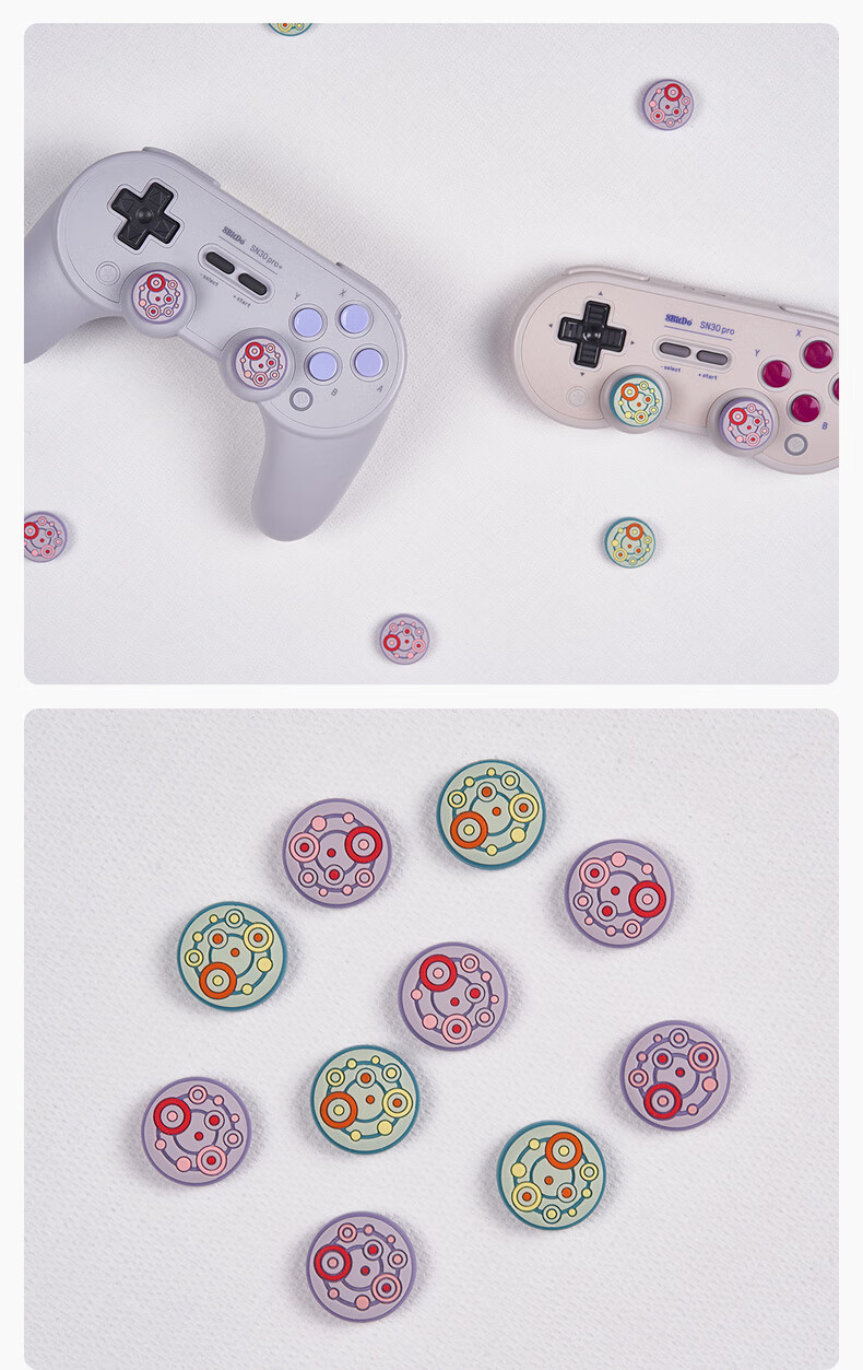 8BitDo Galaxy Joystick Caps Pro 2/SN30 Pro+/Xbox/PS4/PS5/Switch/NS/Pro Universal for Microsoft Sony Nintendo Controllers, Pack of 2 4