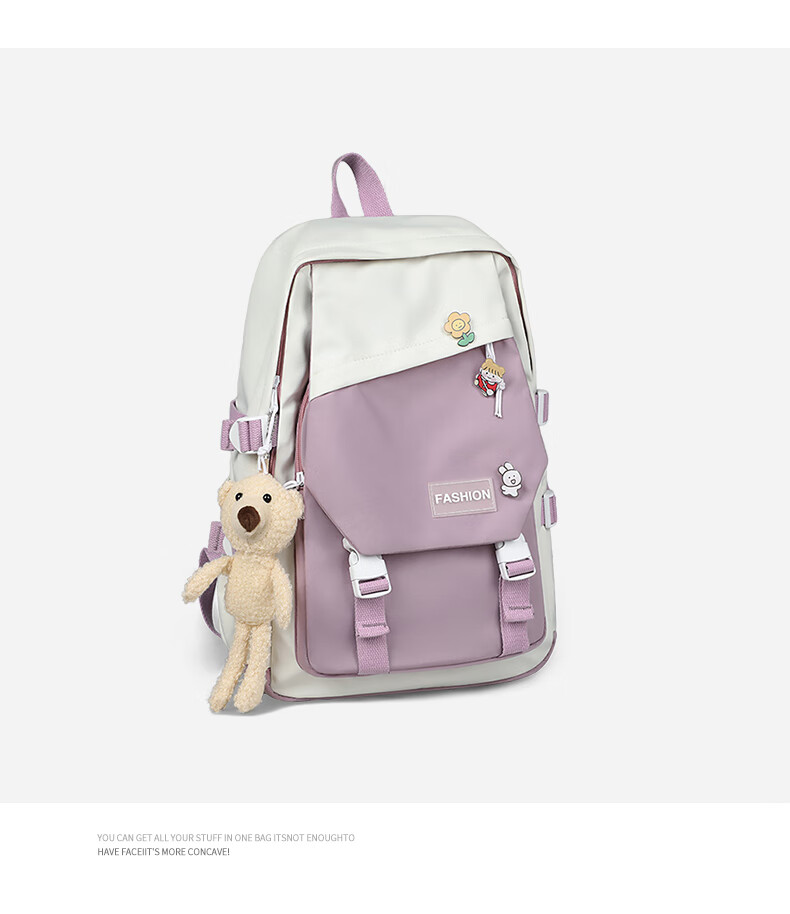 Viney High School Backpack for Middle School Girls, College Students, Primary School Students Grades 4-6 Children Ins Korean Style Backpack 15.6 Inch Laptop Backpack Large Capacity Fashionable Casual Travel Bag High Aesthetic Value Lightweight Stress-Reducing And Load-Reducing Simple Desig 20