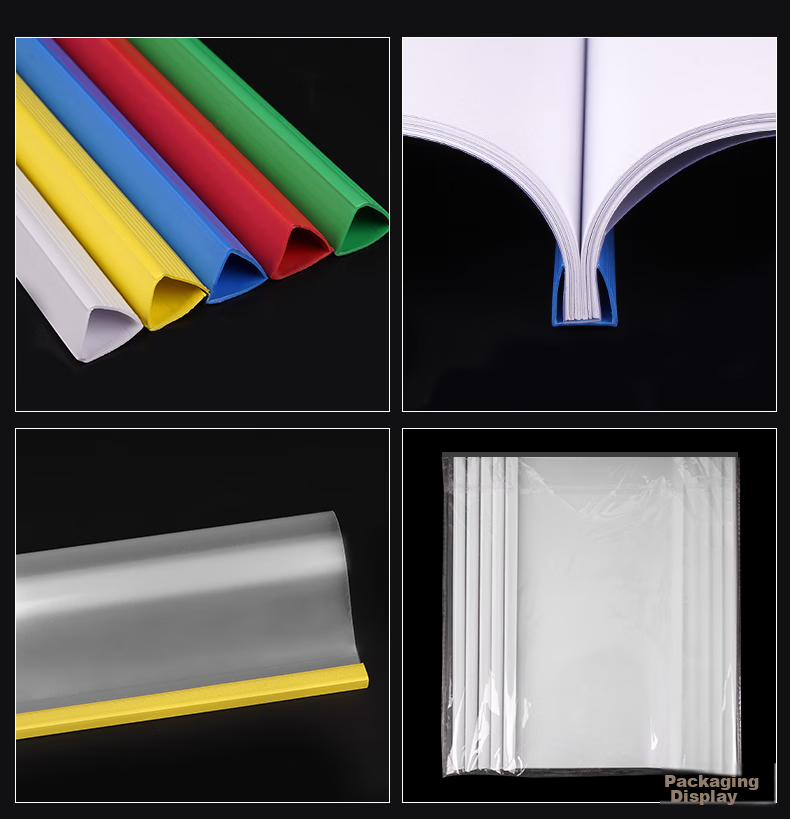 SIMAA 10 A4 Colored Transparent File Folders with Pull Rods for Resumes, Reports, Student Exams, Storage, Meetings, Document Organization, Product Inspection, Office Stationery 6755 13