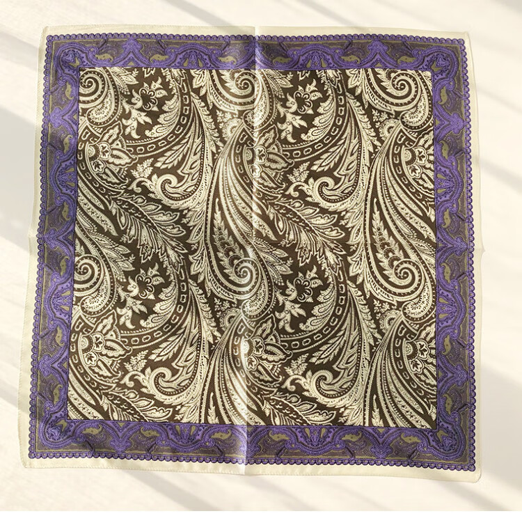 GLO-STORY Women's Silk Scarf Small Square 53cm Elegant Mulberry Silk Gift Box Navy Blue 3