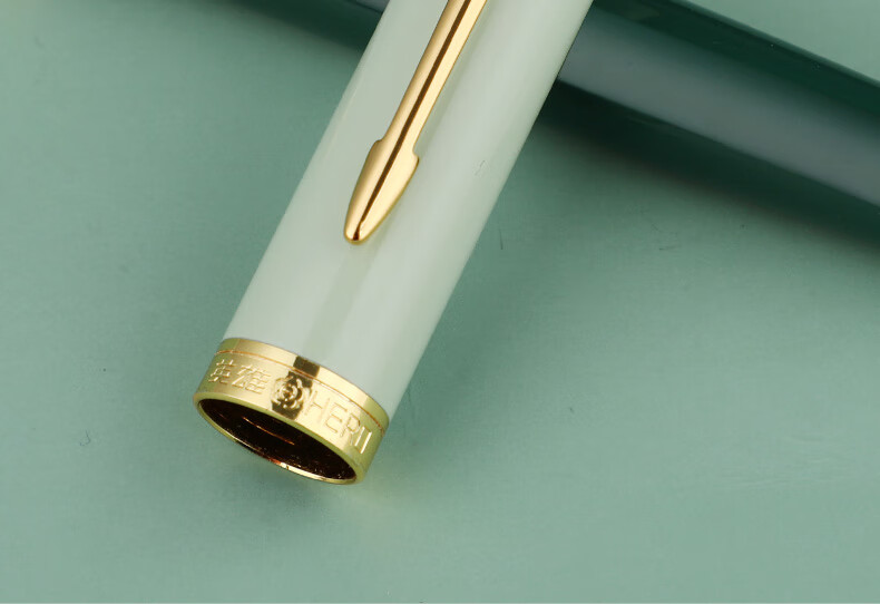 HERO Fountain Pen E609 Extra Fine Iridium Daily Writing Business Calligraphy Practice Pen for Third Grade Elementary And Middle School Students, Boys And Girls Ink Pen Twilight Green Simple Packaging EF Hidden Nib 10