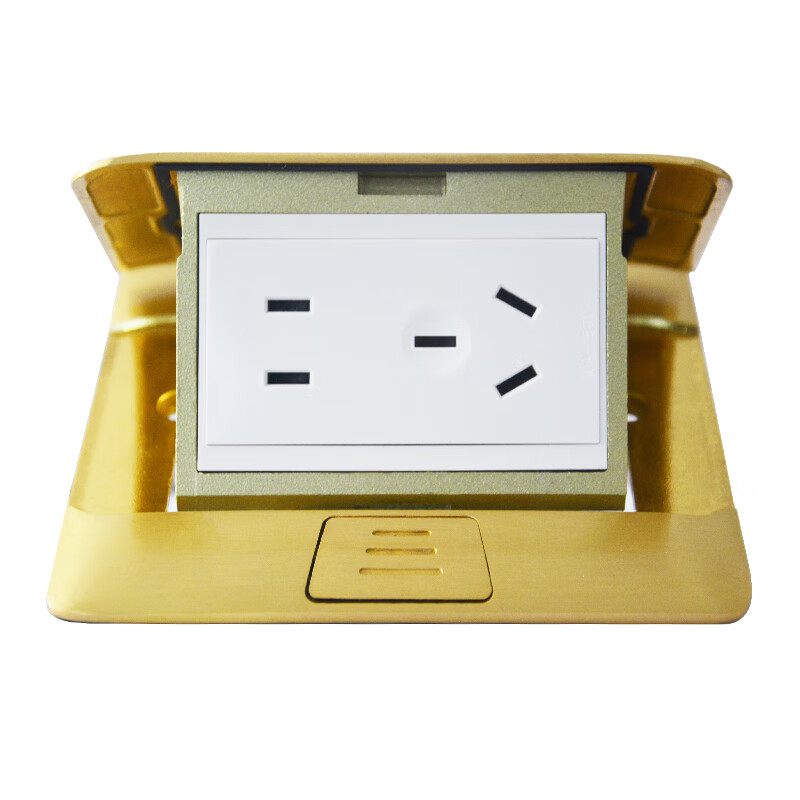 ABB Floor Socket, 10A Copper Five-Hole Ground Socket, Damping Type Floor Power Outlet, without Base Box, AF525D