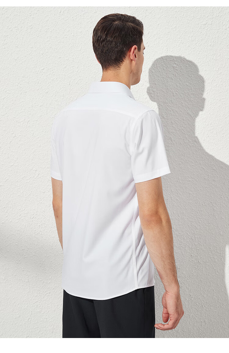 Shanshan [Xinjiang Long-Staple Cotton] Men's Long Sleeve Shirt 26 New Summer Commuter White Wrinkle-Resistant Non-Iron Jacket 19
