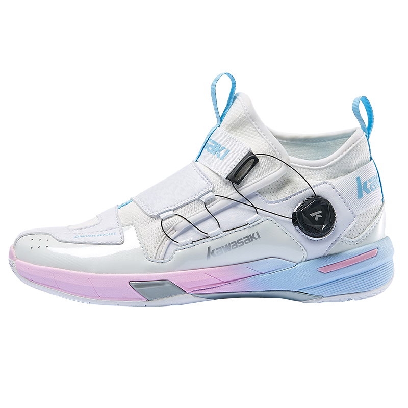 KAWASAKI Badminton Shoes with Durable Button Laces for Men And Women, Sports Training Shoes, Chuanzhe 2.0, Dolphin Blue, Size 40