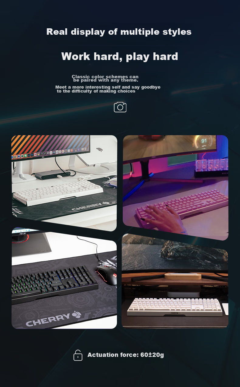 CHERRY MX3.0S Wireless Keyboard, Mechanical Keyboard with 108 Keys, Office And Gaming Keyboard with Bluetooth Triple-Mode, RGB Lighting Effects, Aluminum Alloy Shell, Compatible with Windows/Mac 13