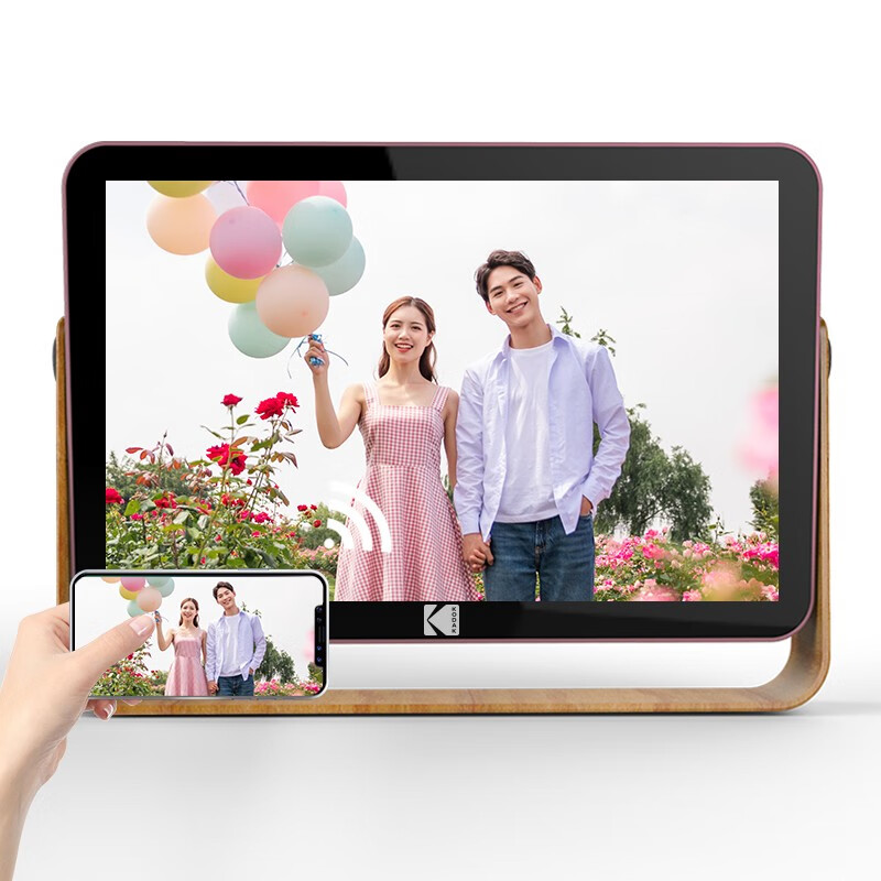 KODAK 108V Digital Photo Frame 10.1-inch HD Touchscreen Electronic Album Creative Gift Photo Video Player Rechargeable/Plug-in Ocean Blue
