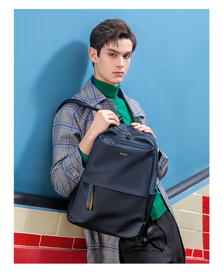GOLF Backpack for Men, Travel Bag with 15.6-Inch Laptop Compartment, Multi-Compartment Student Schoolbag for Commuting And Business Trips 32