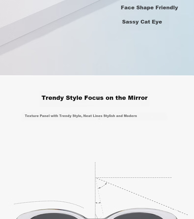Boshide Sunglasses, Cat Eye Sunglasses, Suitable for Women with Clear Frame, High-End Cat Eye Sunglasses, Transparent Gray Frame with Black And Gray Lenses 2