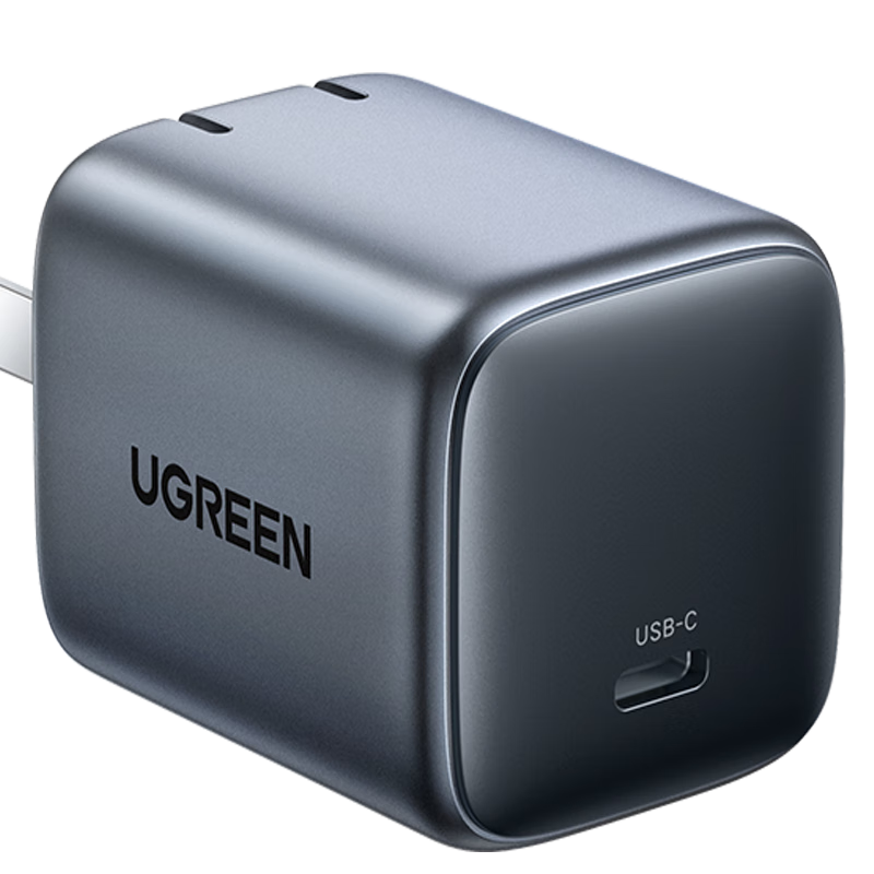 UGREEN 30W Charger, GaN Power Adapter, Compatible with Apple IPhone 18 Pro Max/17 Duo/16 DJI PD20/27W, Mobile Phones And IPads, Type-C Fast Charging Plug