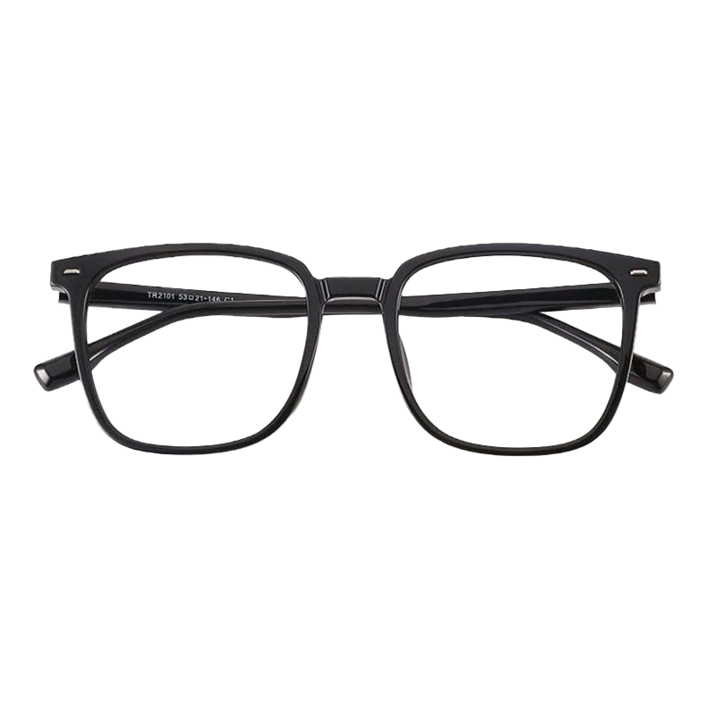 Boshide Blue Light Blocking Glasses Prescription Eyewear Unisex Anti-Radiation Phone Eye Protection Bright Black Frame 400 Degree