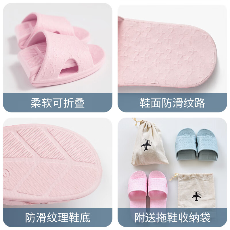 Banzheni Portable Folding Hotel Slippers for Travel, Home Use, Guests, Business Trips, Thick Non-Slip Bathroom Slippers for Couples, Washable And Reusable