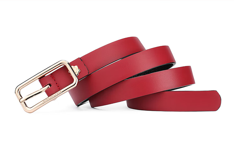 Goldlion Women's Leather Belt, Fashionable Versatile Pin Buckle Waistband Gift Box, Birthday Present 8
