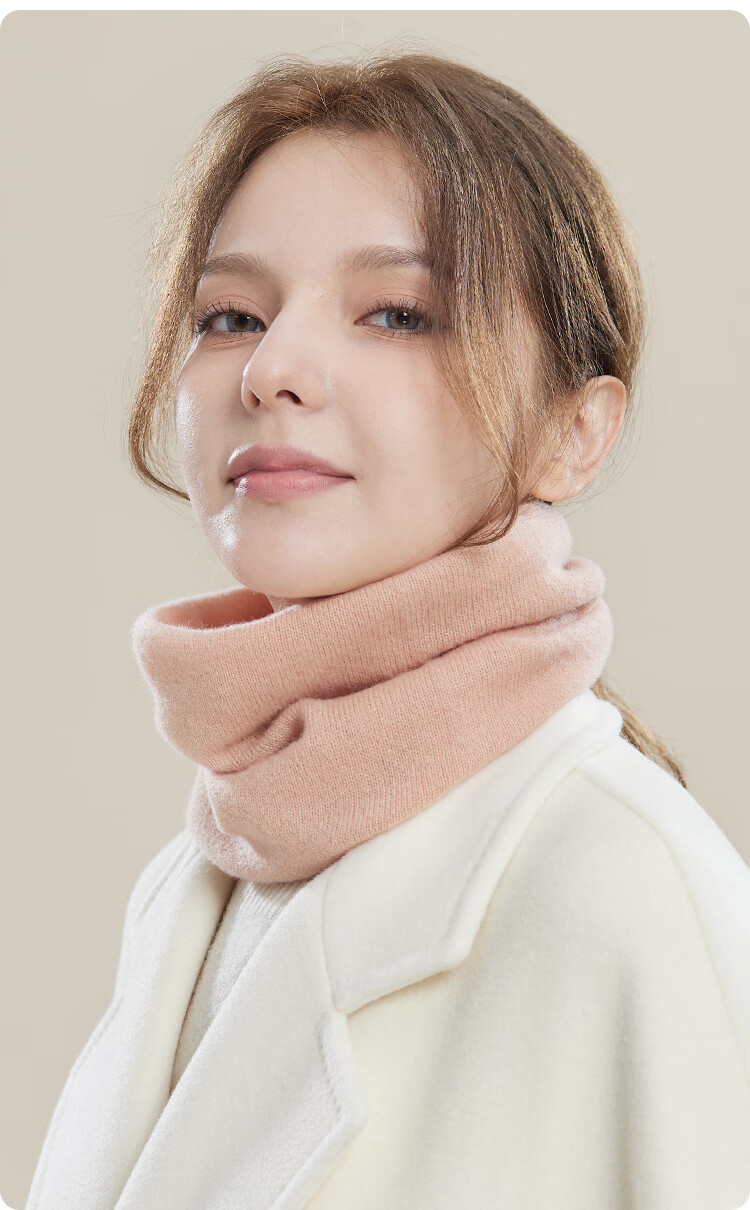 JIUMU Pure Wool Warm Neck Gaiter for Women, Autumn And Winter Thickened Cold-Proof Neck Protector, Women's Neck Warmer, Outdoor Scarf for Winter 17