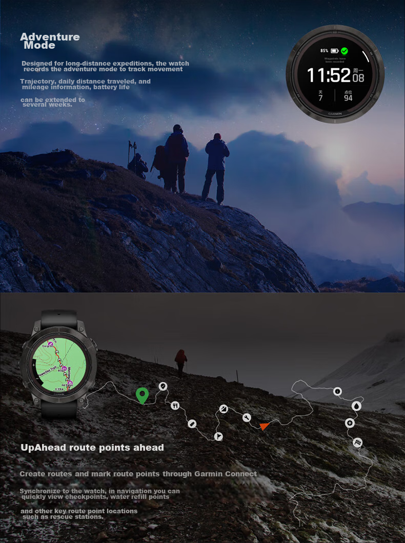 GARMIN Fenix7X Pro Solar-Powered Smartwatch for Ultimate Frisbee, Golf, Ice Hockey, Rugby, And Rafting - Flagship Editio 9