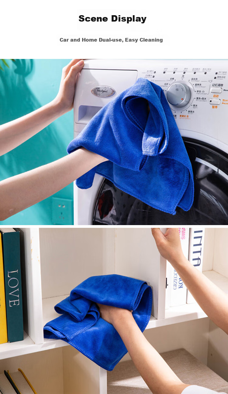 MR Cleaning Cloth 30*60cm*6 Pieces, Household Cleaning Cloth, Commercial Property Cleaning Cloth, Car Washing Glass Cleaning Cloth, Car Wiping Towel 6