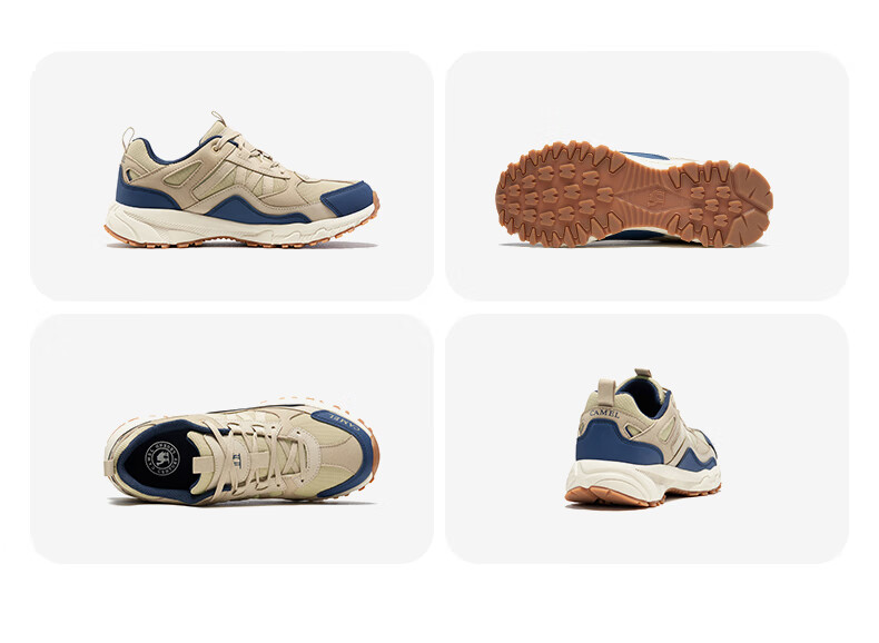 CAMEL [Panlong] Outdoor Hiking Shoes for Men And Women, Cross-Country Sports Running Shoes, Water-Resistant And Non-Slip Trekking Shoes, Size 36 4