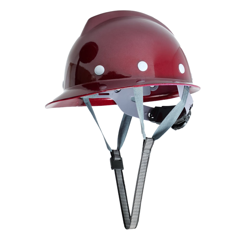 SHOUDUN Fiberglass Safety Helmet Construction Electric Power New National Standard Anti-Smash Breathable Impact-Resistant Helmet Blue Fiberglass V-Type Ventilation