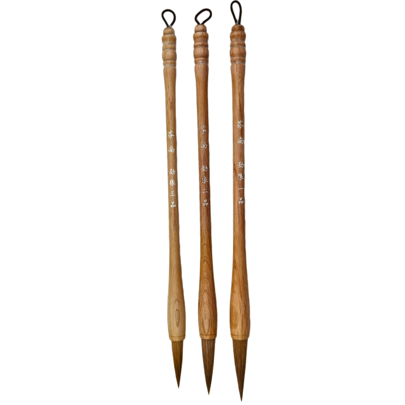 Fenshang Calligraphy Set - Wolf Hair Brush - Jinlang Yipin Model, Large Size Wooden Handle Brush Pen for Students And Beginners, Suitable for Regular Script, Clerical Script, Running Script, And Chinese Painting, with 5.0cm Tip