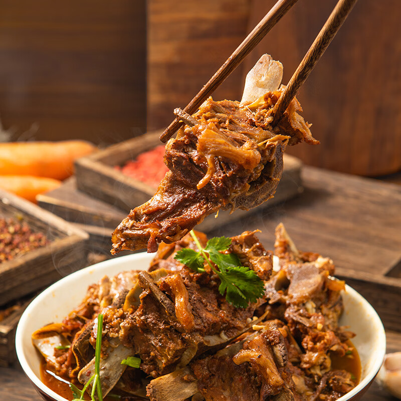 月盛斋清真羊肉 中华老字号预制羊蝎子熟食火锅老汤羊蝎子1200g加热即食