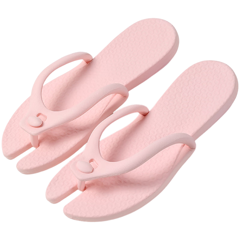 BWNK Foldable Travel Lightweight Non-Slip Portable Flip-Flops for Men And Women, Couples Sandals, Foldable Flip-Flops, Pink M