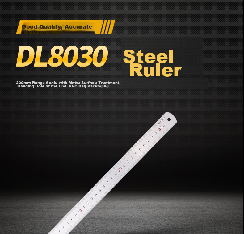 Deli Stainless Steel Straight Ruler with Scale, Metric Scale Drawing Ruler, 150cm 1